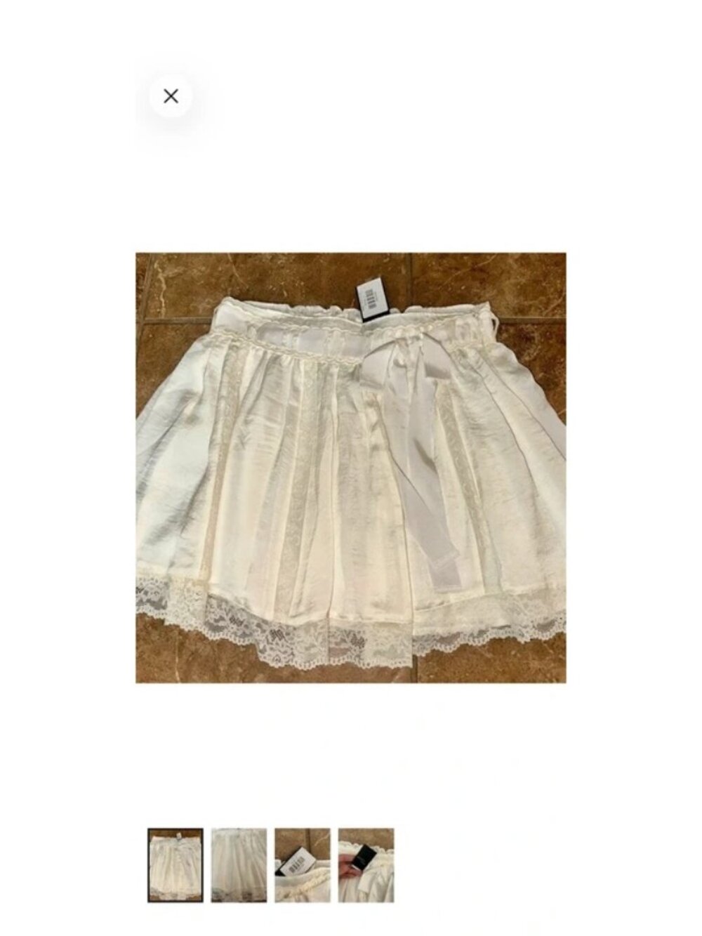 Lace trim skirt